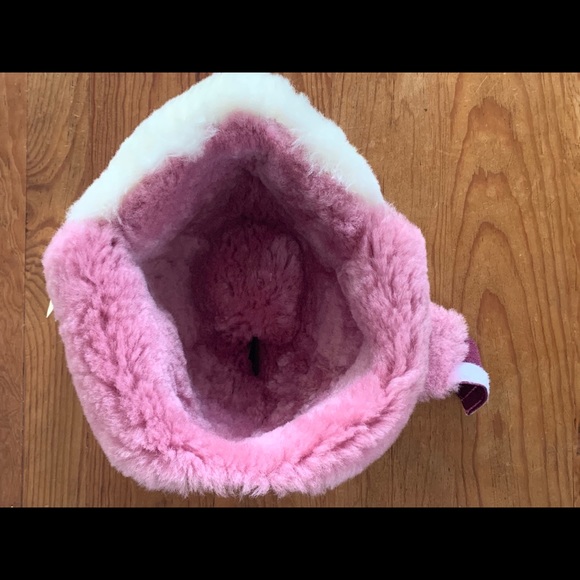 Egli’s Leather and Sheepskin Ice Trooper Hat Mauve - Picture 4 of 7